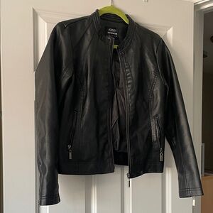 Ashley By 26 International Sleek Black Leather Jacket